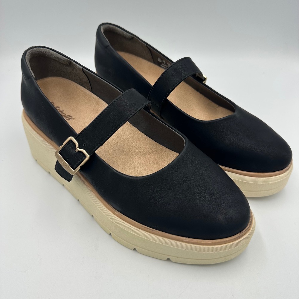 Dr. Scholl's Nice Max MJ Mary Jane Black Platform Buckle Loafers Chunky Goth 8.5 - Picture 11 of 17